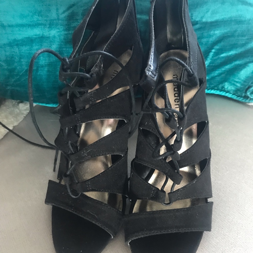 Madden girl lace up heels. 7.5